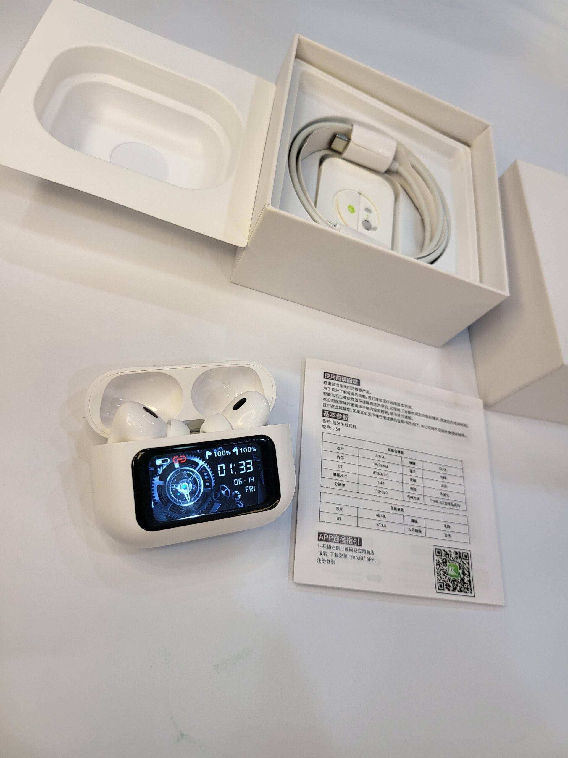 A9 Airpods Pro With Digital Display – Touch Screen Airpods