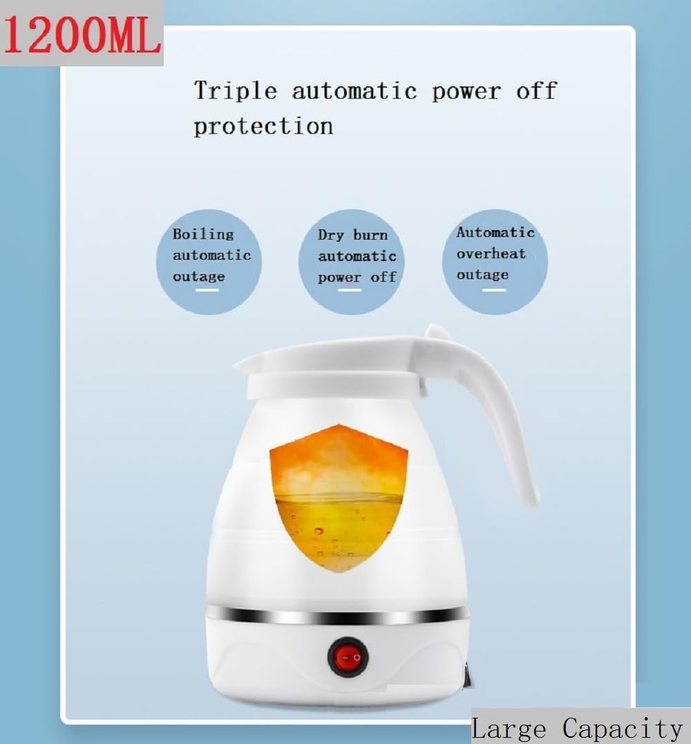 Foldable Electric Kettle 220v Home Appliances Silicone Portable Travel Kettle Keep Warm Kettle