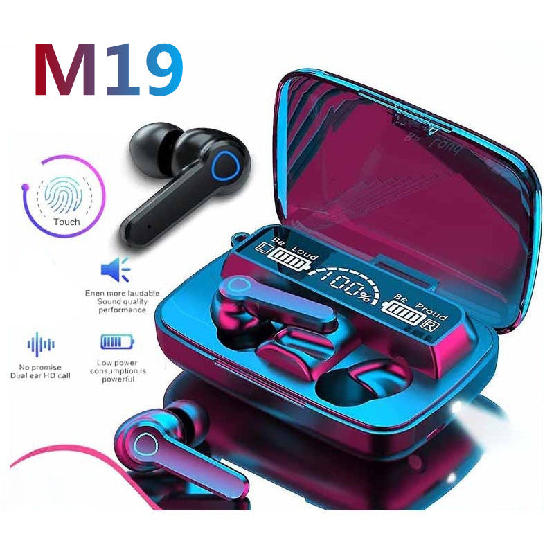 M19 Wireless Bluetooth Earphones with Microphone