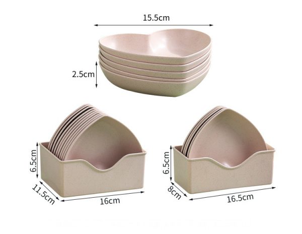 Multi Color Plate Set With Stand